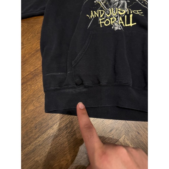 Metallica And Justice For All Black Graphic Hoodie Band Sweatshirt Mens XL - Picture 5 of 7